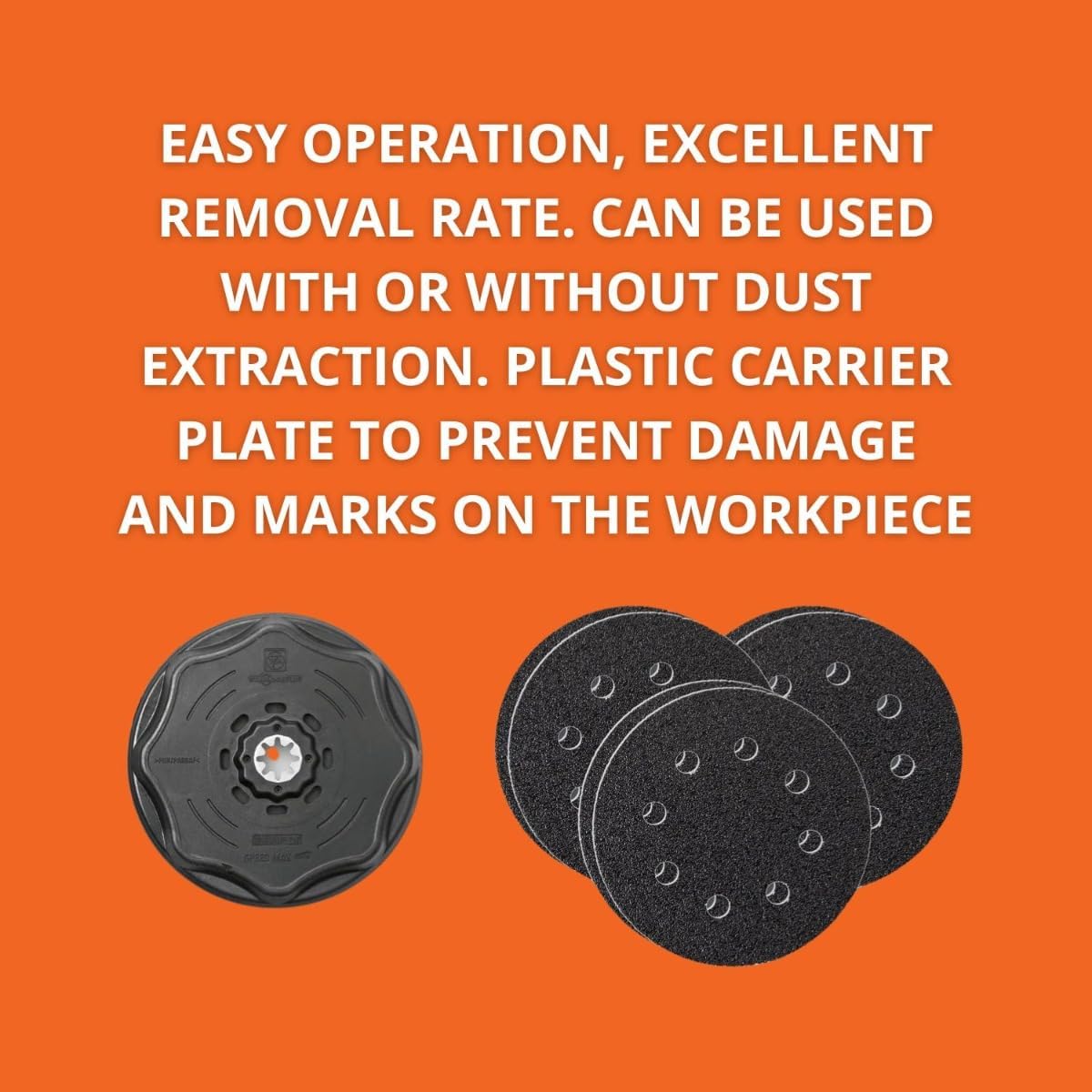 Fine sanding set (round shape, Starlock Plus attachment, perforated design, 1x sanding pad, 2x sandpaper grit 60, 80, 180) 63806195210