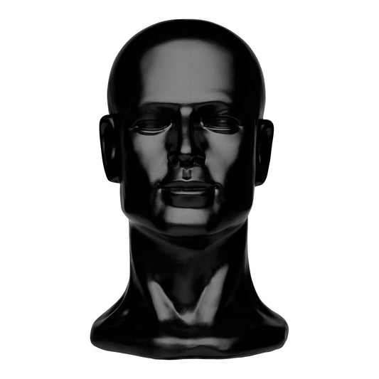 CRAZY HEADS Human Head S Display Head Black Headphone Stand Helmet Stand Hat Stand Mannequin Headset Stand