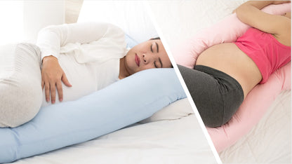 SMOOTHY Pregnancy Pillow, Side Sleeper Pillow, Support Pillow, Baby Pillow & Nursing Pillow in U-shape with removable & washable cover made of 100% cotton (Junior XL, 120 x 70 cm, White)