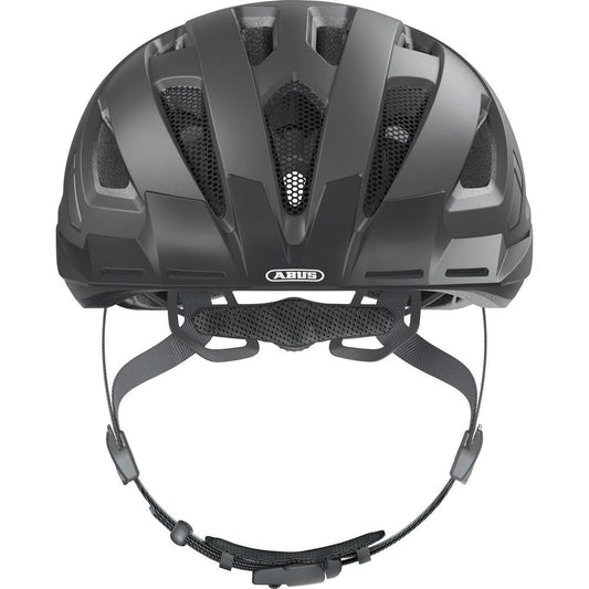 ABUS Urban-I 3.0 MIPS city helmet with rear light, visor, and magnetic closure for urban cycling - for men and women - Grey Matte, L, L (56-61 cm)