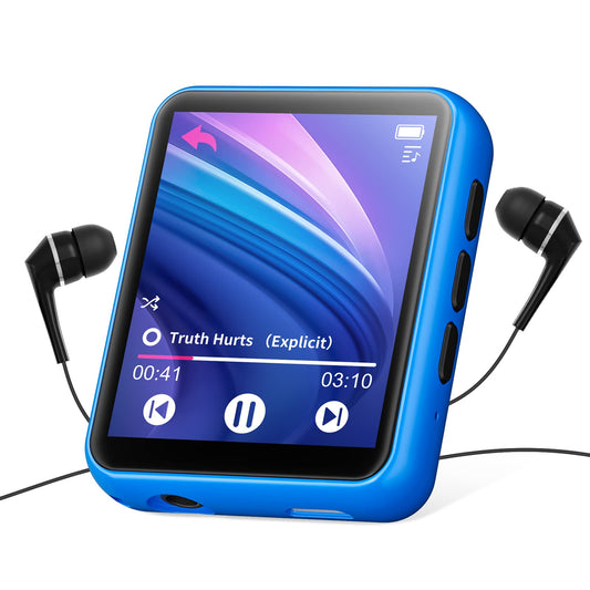 32GB MP3 Player Bluetooth 5.0 with Full Touchscreen, Lossless HiFi Music Player with Metal Case, FM Radio, Speaker, Line-in Recording, Supports up to 128GB