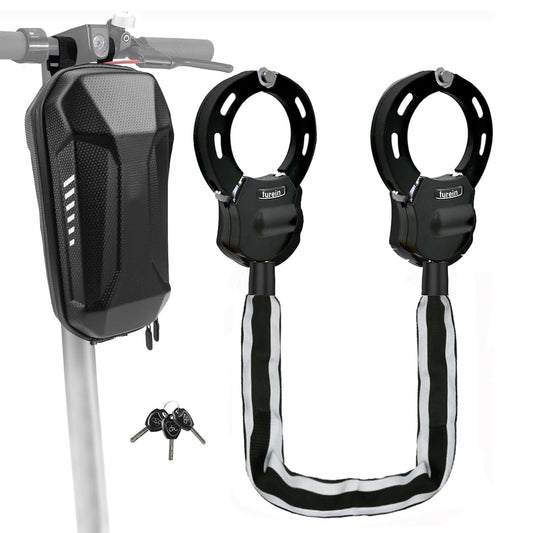 E Scooter Lock | 8mm Thick Chain Lock | Bike Lock | E Roller Lock High Security | Handcuff Lock with Case | Locks for Scooter Roller/Stroller/E-Bike