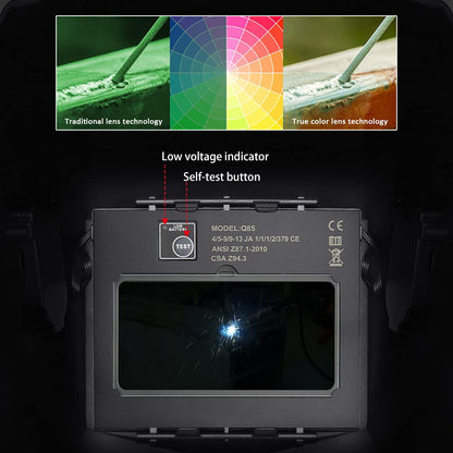 JALUWELD Automatic True Color Welding Helmet Fully automatic welding helmets Automatic darkening Solar welding mask Large field of view for applications Includes 5 interchangeable lenses