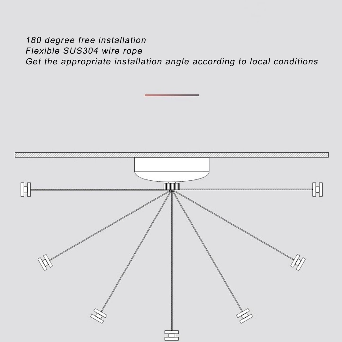 Mokernali laundry line retractable, made of stainless steel, with automatic double-pulley retraction, strong capacity, 3.8M, suitable for indoor and outdoor use, wall-mounted.