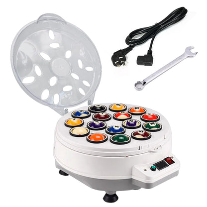 DOZPAL Pool Ball Cleaner Polishing Machine, 16/22 Balls, Automatic Billiard Cleaning Set with Electromechanical Cooling System (Billiard Balls Not Included), 16 balls