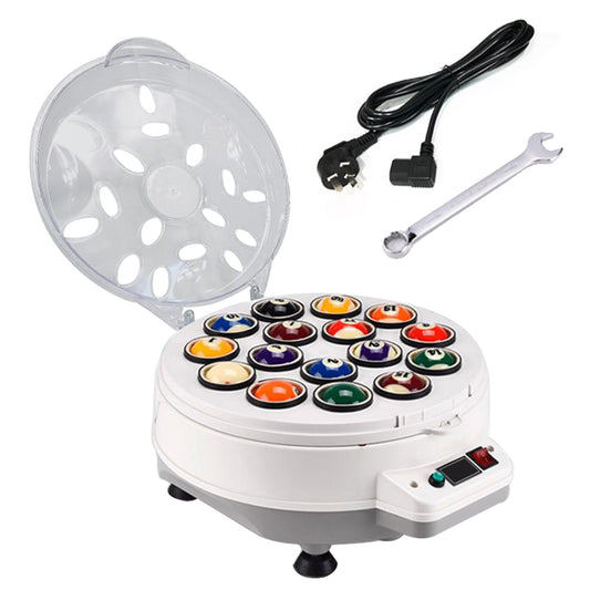 DOZPAL Pool Ball Cleaner Polishing Machine, 16/22 Balls, Automatic Billiard Cleaning Set with Electromechanical Cooling System (Billiard Balls Not Included), 16 balls
