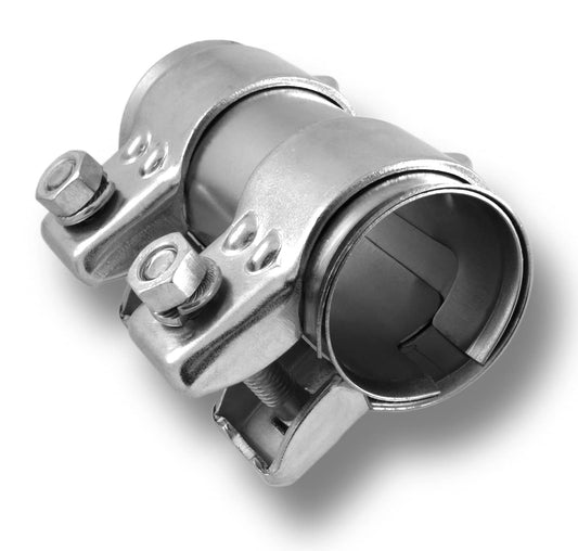 Exhaust clamp pipe connector double clamp exhaust system (steel galvanized, ø 43mm | length: 125mm)