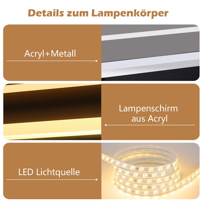 ZMH LED outdoor wall light: 100cm black exterior wall lamp long villa outdoor lamp IP65 waterproof modern outdoor light 21W wall lighting for garden staircase terrace