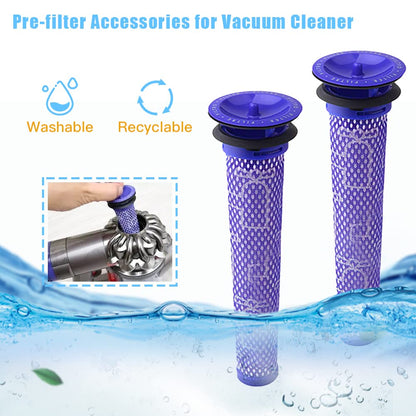 State-of-the-art 21.6V, 4500mAh Li-ion battery replacement for Dyson V8 SV10 vacuum cleaners. Compatible with Dyson V8 Absolute, Fluffy, Animal SV10 models. Comes with 2 filters.