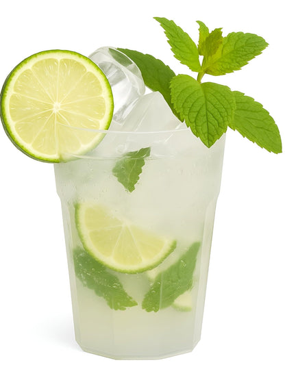 Silverkitchen 50x cocktail cups 0.2l reusable - stackable, dishwasher-safe plastic cups for cocktails & aperitifs, BPA-free with measuring line - Made in Germany.