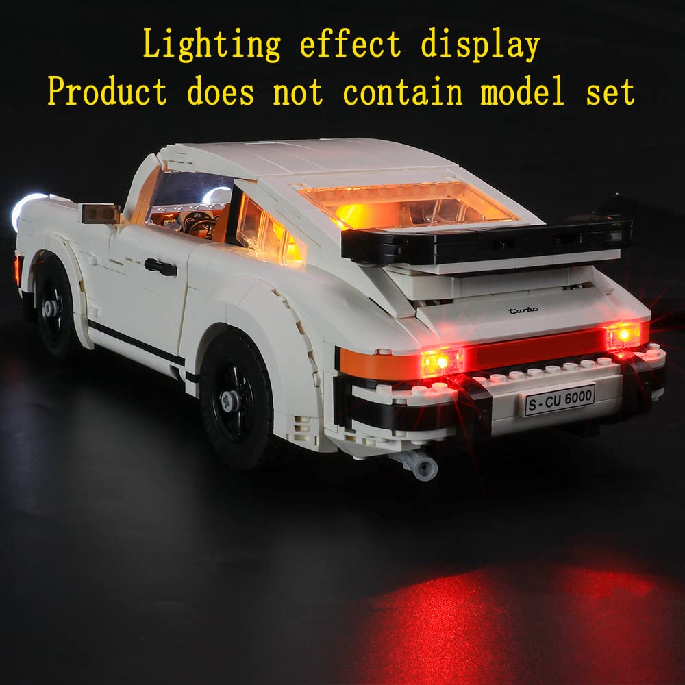 GEAMENT LED Light Kit for 2021 Porsche 911 - Compatible with Lego 10295 Creator Expert model (model set not included)