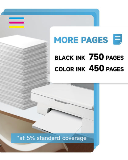 305 XL ink cartridges, Compatible with Original HP 305 ink cartridges, 305 XL Black/Color | 750/450+ pages for HP DeskJet 2820e 2800e 2810e 2700 2710e Plus 4100 4120 Envy 6000 6020e