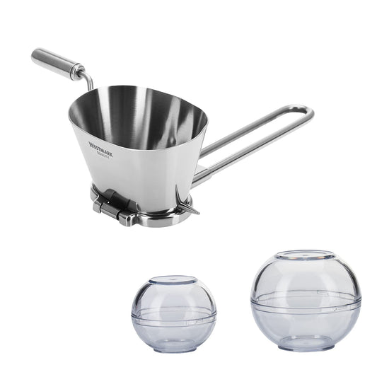 Westmark Herb Set, 3 pieces, 1 stainless steel herb mill + 2 fresh-keeping balls, ø 7cm + ø 9cm, stackable, BPA-free, stainless steel/SAN