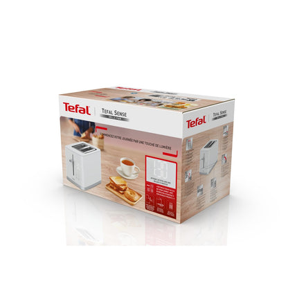 Tefal TT6931 Sense Toaster | 7 browning levels | Digital display | Countdown | Reheat/Defrost | Crumb tray | Stop button | White