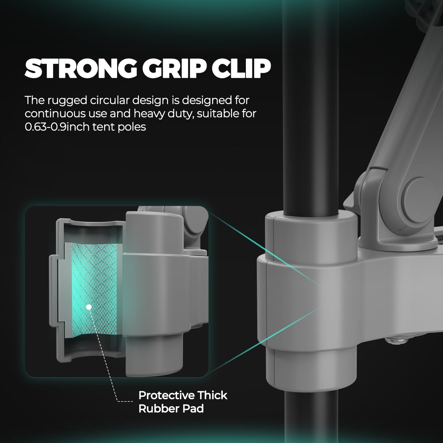 MARS HYDRO Upgrade M6 Clip Fan, oscillating and quiet, perfect for grow tents. 10 speed settings, app/WiFi controlled. Perfect for small spaces.