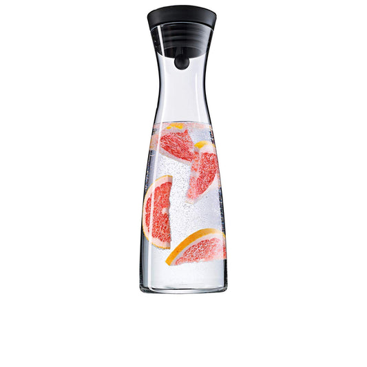 WMF Basic Water Carafe 1.5 liter, glass carafe with lid, silicone cover, CloseUp closure & Gourmet Bowl Set 4-piece, stainless steel bowls for the kitchen 0.75l - 2.75l, mixing bowl.