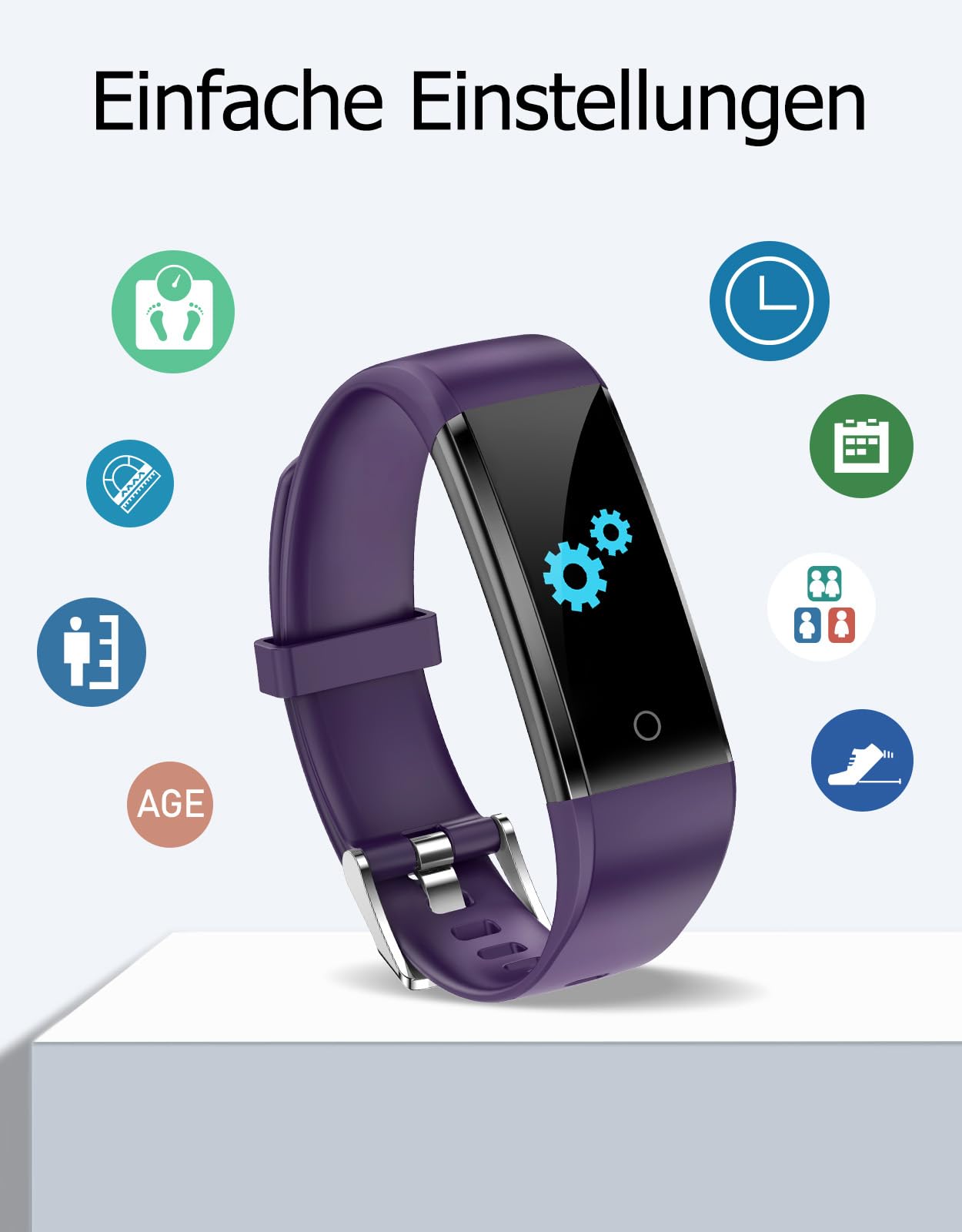 GRV Pedometer Watch without Bluetooth/App/Phone for Men, Women, and Kids. Fitness Tracker with Step Counter, Calorie Counter, Sleep Monitoring, IP68 Waterproof.