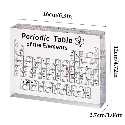 Mocoli Periodic Table acrylic, Periodic Table Real Elements, 83 Elements, Periodic Table, Periodic Table of Elements Real, Student Gift, Gift for Chemists