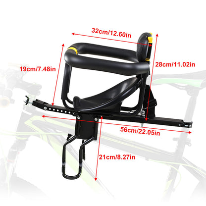 Lixada front bike seat for kids, child safety, with pedals, mount for road bike and MTB.