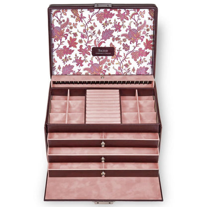 Jewelry box Jasmine florage/bordeaux