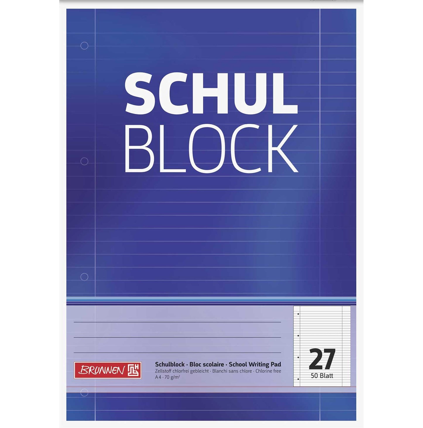 fuellermaus School Pad Combo Pack 10x lined 10x squared - with margin 50 sheets