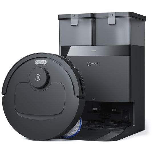 ECOVACS DEEBOT T30C Omni, robot vacuum with mop function, 20,000 Pa, OZMO Turbo 2.0 mopping, ZeroTangle 3.0 anti-tangling, TruEdge 2.0 edge cleaning, All-in-One Station, 75°C mop wash, Black
