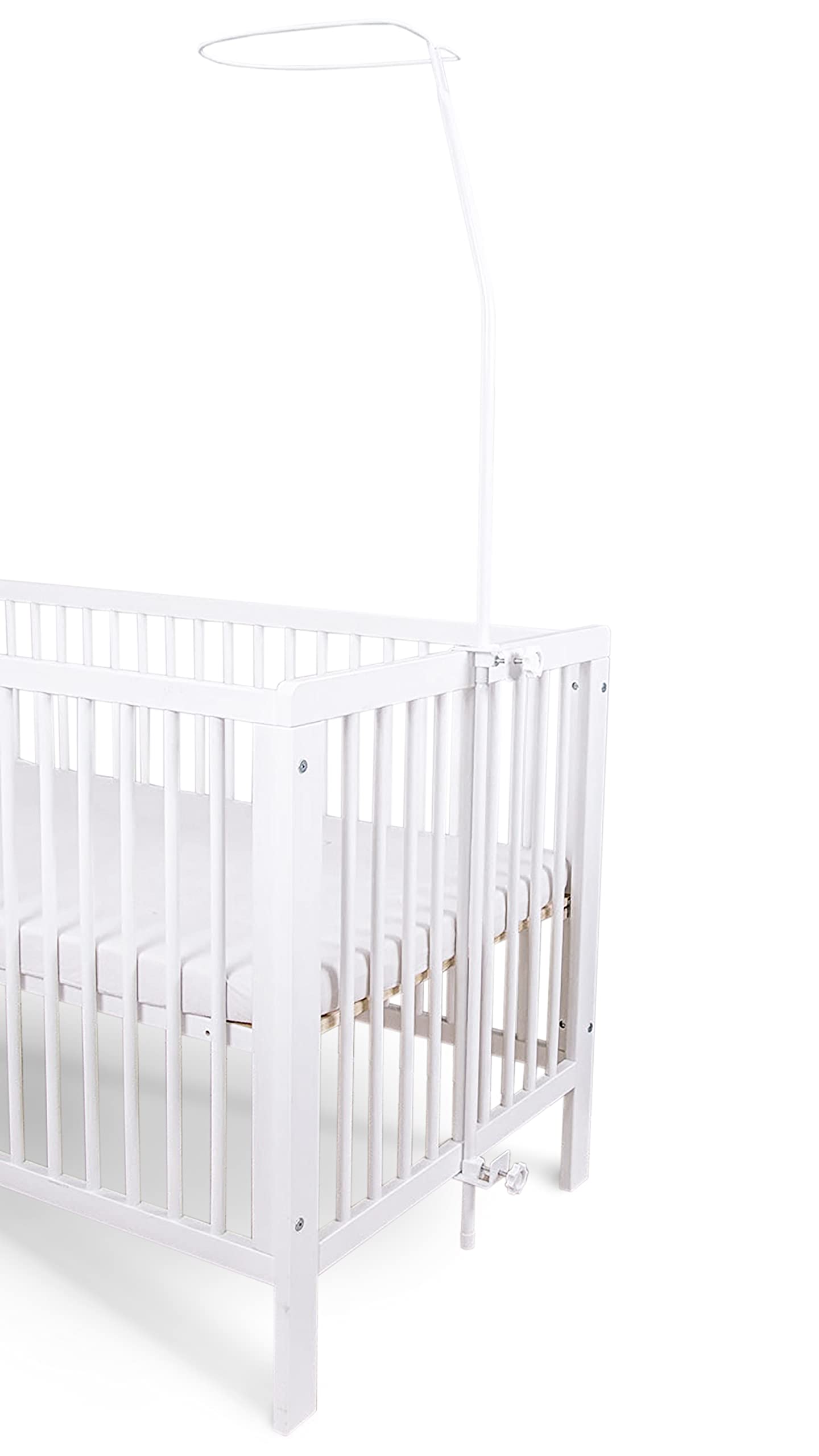 Amilian sky pole; pole; bed canopy pole; canopy holder with canopy for baby bed; bassinet; cradle; children's bed; canopy; bed curtain: full fabric canopy or chiffon canopy (Made in EU)