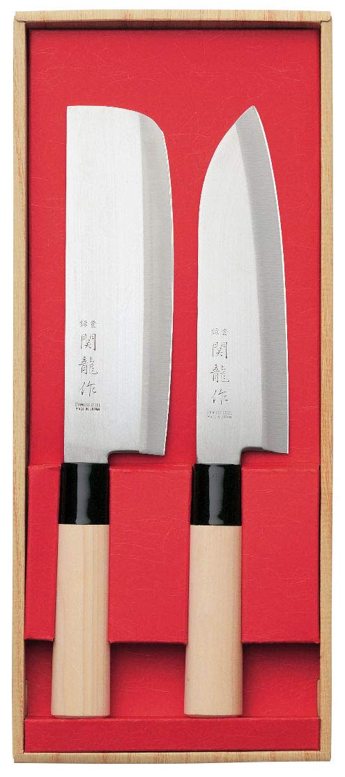 SEKIRYU [ Santoku + Nakiri ] 2 Japanese knives / kitchen knives MADE IN JAPAN # SR600