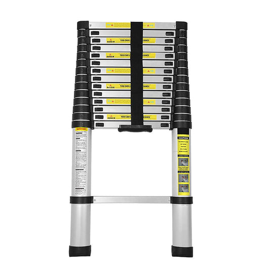 Owlike 4.4M Telescoping Ladder - Non-slip Multifunctional Ladder 150 kg Load Capacity - Aluminum Ladder Household ladder for house repairs decoration wall painting - Extendable Stepladder - Foldable Ladder
