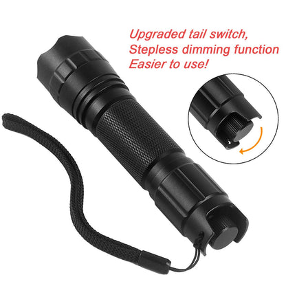 UltraFire UV flashlight 395-405 nm black light LED flashlight, zoomable UV light, stepless dimming UV lamps, small ultraviolet light