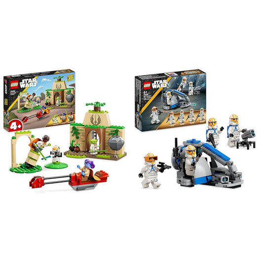LEGO Star Wars Tenoo Jedi Temple, playset for beginners featuring minifigures LYS Solay & Star Wars Ahsoka's Clone Trooper of the 332nd Company.