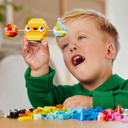 LEGO Classic Creative Space Planets, buildable solar system model for kids, space toy with rocket, spaceship, planets, and alien, gift for children, boys and girls ages 5 and up 11037.