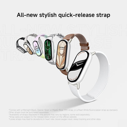 Xiaomi Smart Band 10, Smart Watch, Fitness Tracker, 1.72" AMOLED display, 21-day battery life, 5ATM water resistance, SPO2 & heart rate monitoring, sleep tracking, 150+ sports modes, Ceramic Edition Pearl White.