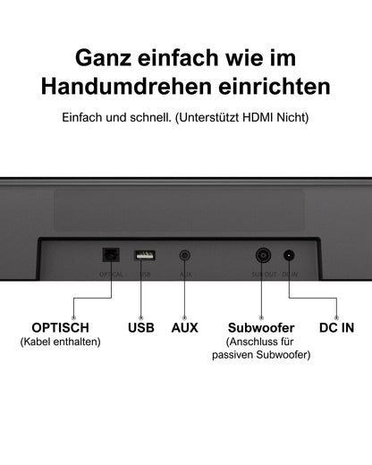 ULTIMEA 5.1 Surround Sound System, soundbar for TV devices with app control, soundbar with subwoofer, 2 surround speakers, home theater sound system with adjustable bass, Bluetooth 5.3, Aura A30