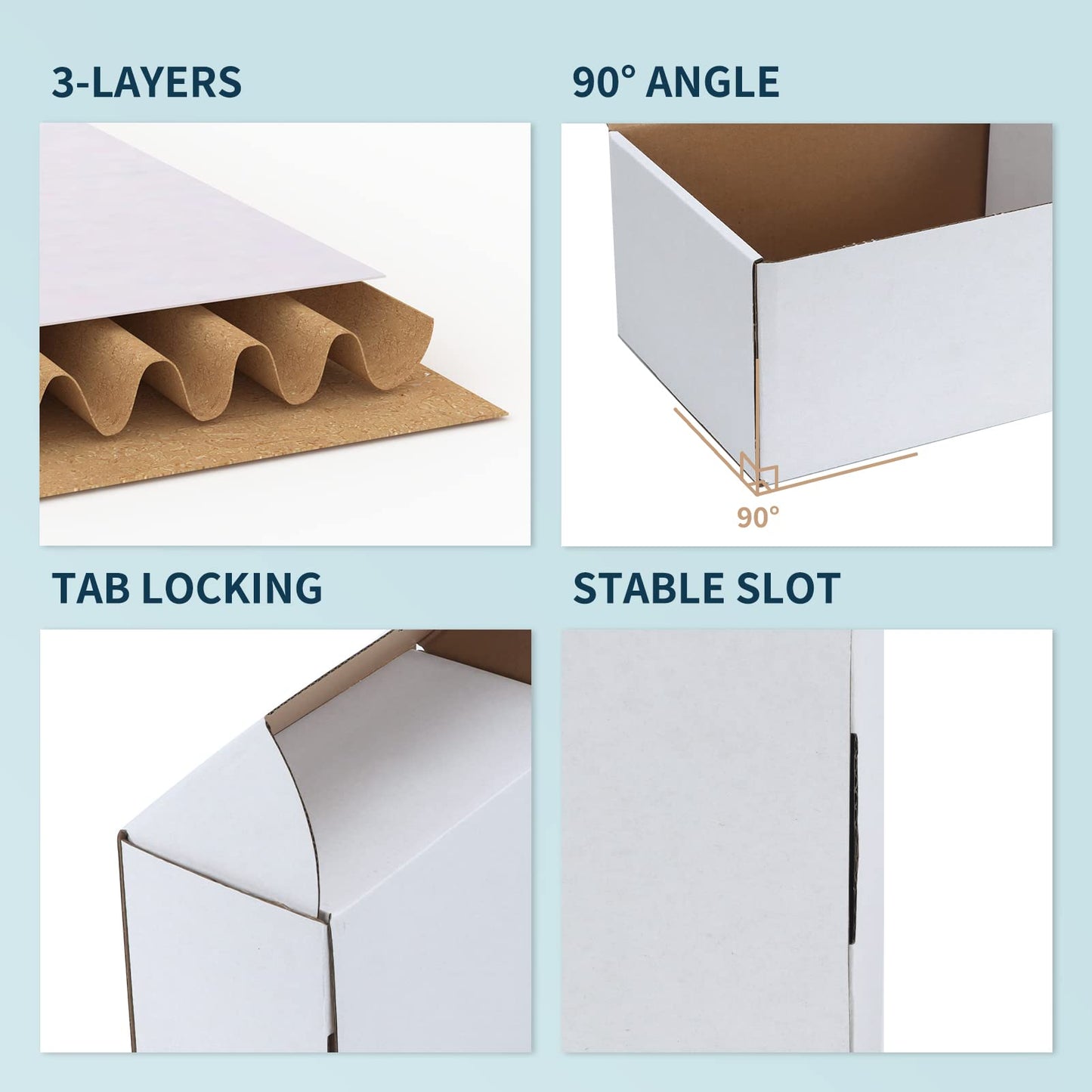 RLAVBL 25 pieces of white shipping boxes measuring 20.4 x 15.3 x 10.2 cm for shipping small items, toys, and gifts.
