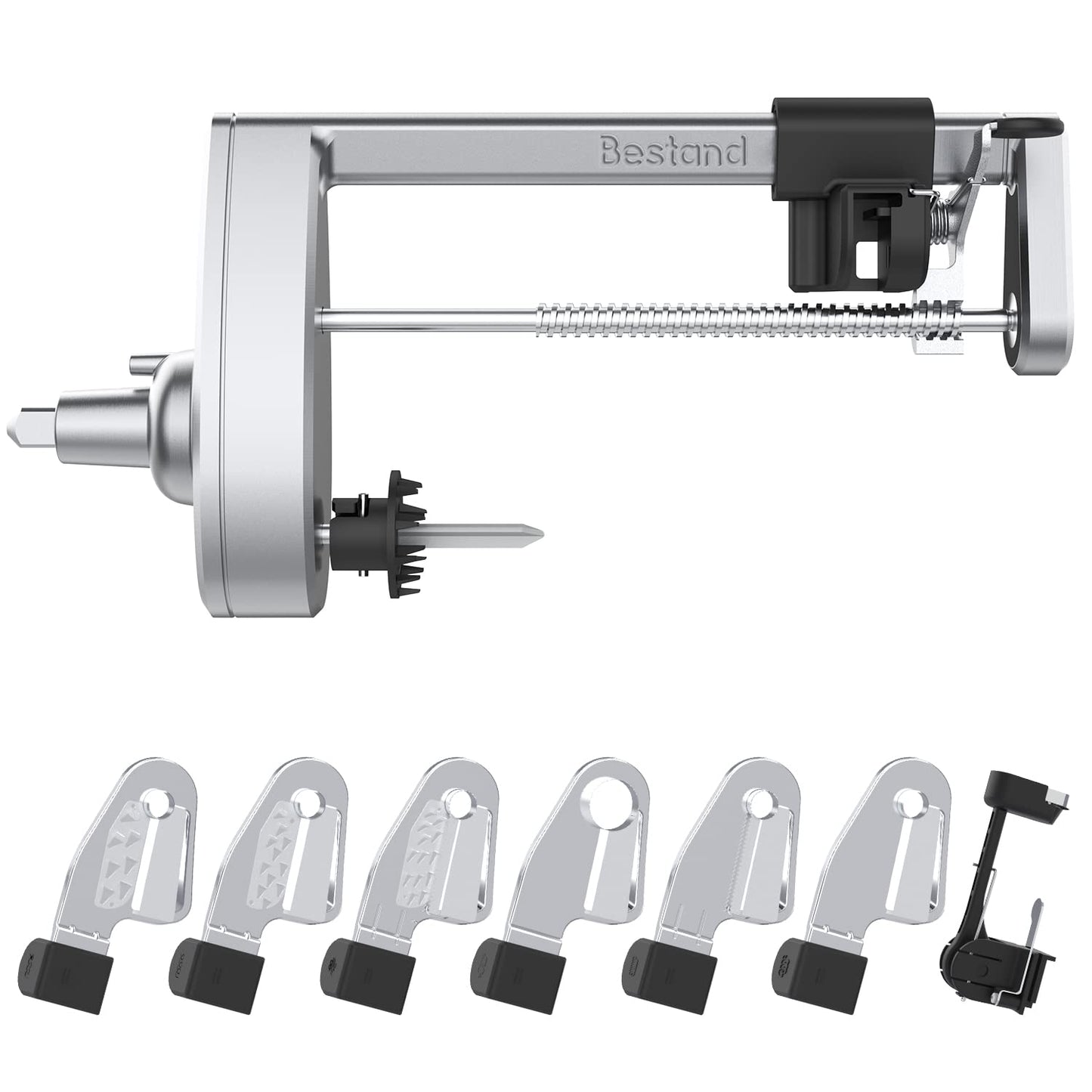 Stock spiralizer attachment compatible with KitchenAid stand mixer, packed with peeling, coring, and slicing, vegetable slicer (not the KitchenAid branded spiralizer)