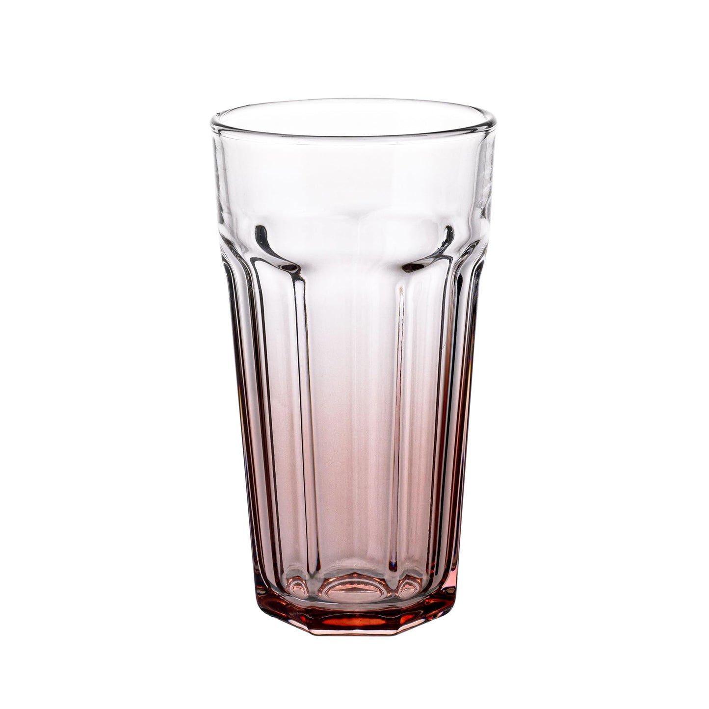 TREND FOR HOME Cocktail Glasses Large Drinking Glass Cuba Libre Glasses | 700 ml | Set of 6 | Cocktail Highball Water Glass Set XXL Tumblers Retro Design | GIGI Collection | WATERCOLOR OMBRE - Hand wash