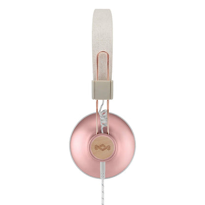 House of Marley Positive Vibration 2 headphones, noise isolation, premium sound, microphone, sustainable materials, recyclable packaging, supports One Tree Global reforestation - Copper