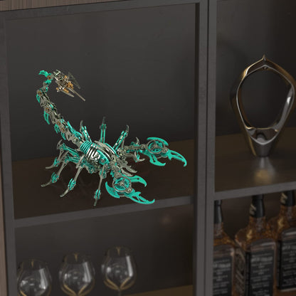 Metallic Scorpion 3D Metal Puzzle Kits for Adults Teens - 454 Pieces - Mechanical Assembly Models - 4 Hours Build Decorations (Green)
