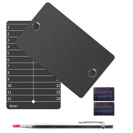 Crypto Seed Storage, Bitcoin Cold Wallet Backup - BIP39 12 or 24 Word Recovery Phrase Backup Crypto Wallet with Engraving Pen (Double) (Gray)