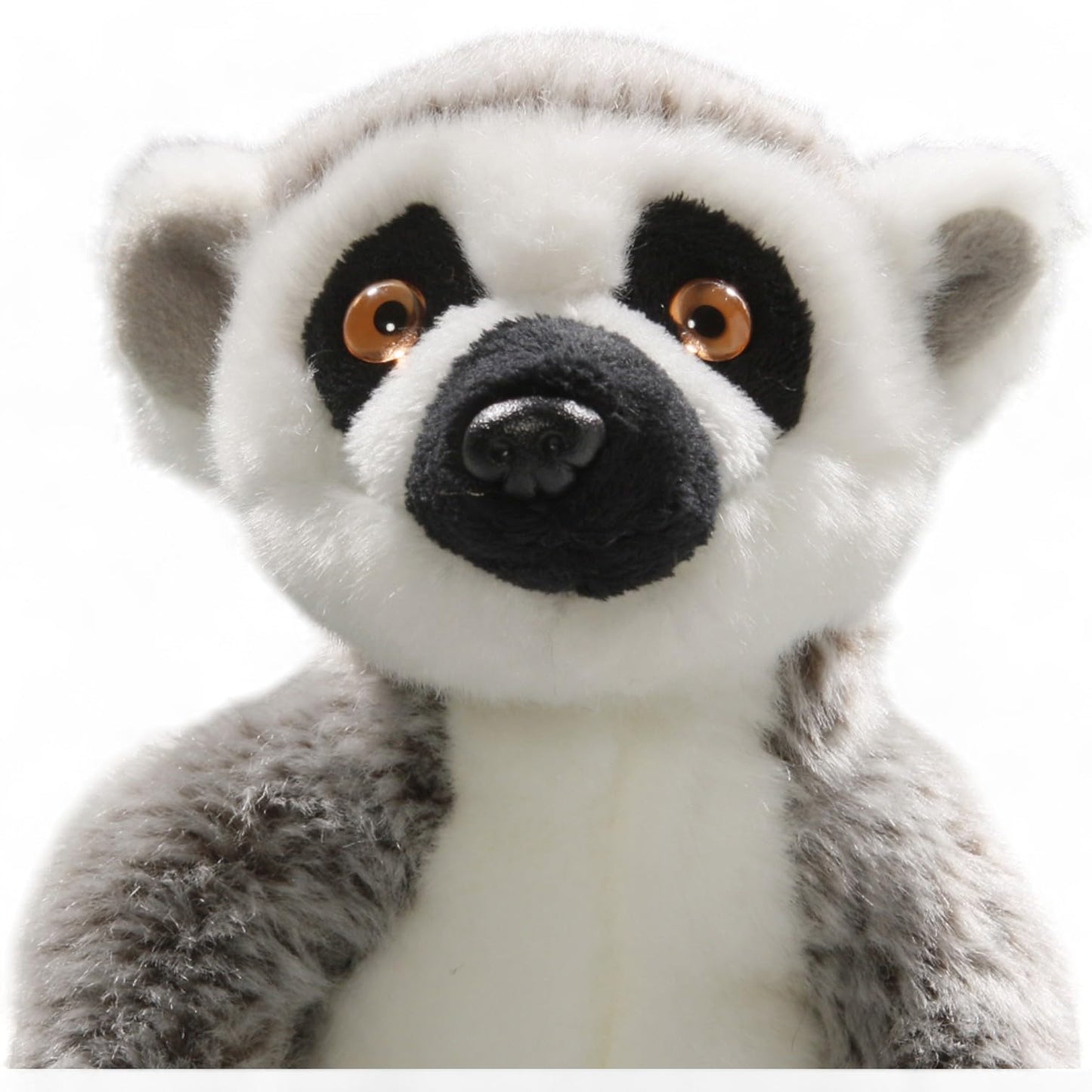 Carl Dick Cat Lemur sitting grey, plush toy, cuddly toy approx. 21cm, 33cm including tail 2673