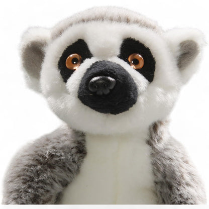 Carl Dick Cat Lemur sitting grey, plush toy, cuddly toy approx. 21cm, 33cm including tail 2673