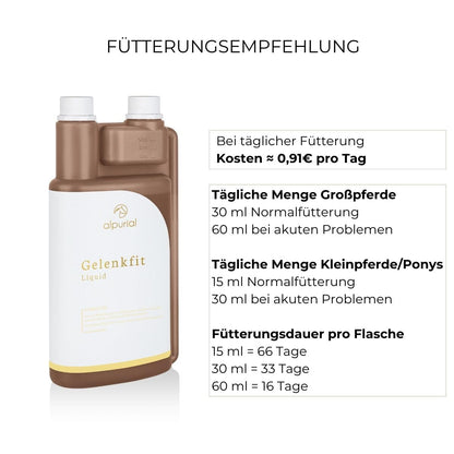 Alpurial Joint Fit - supplement for horses with high joint stress - with MSM, Hyaluron & Glucosamine - developed by veterinarians.