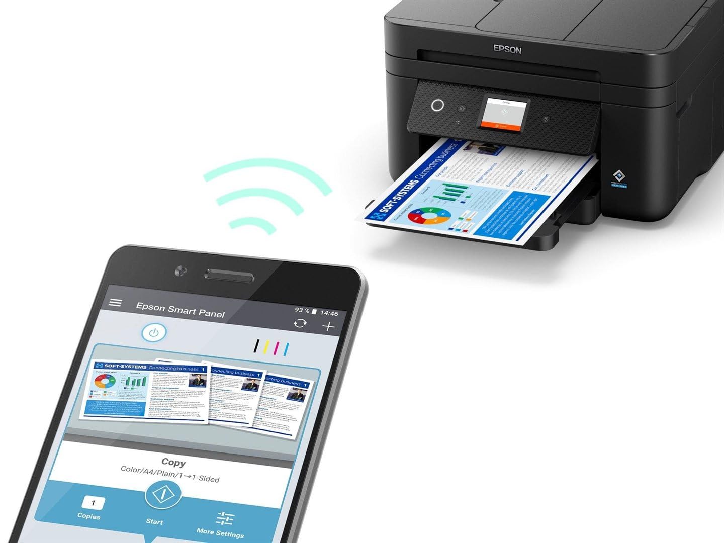 Epson WorkForce WF-2960DWF Multifunction Inkjet Printer, A4, Wireless
