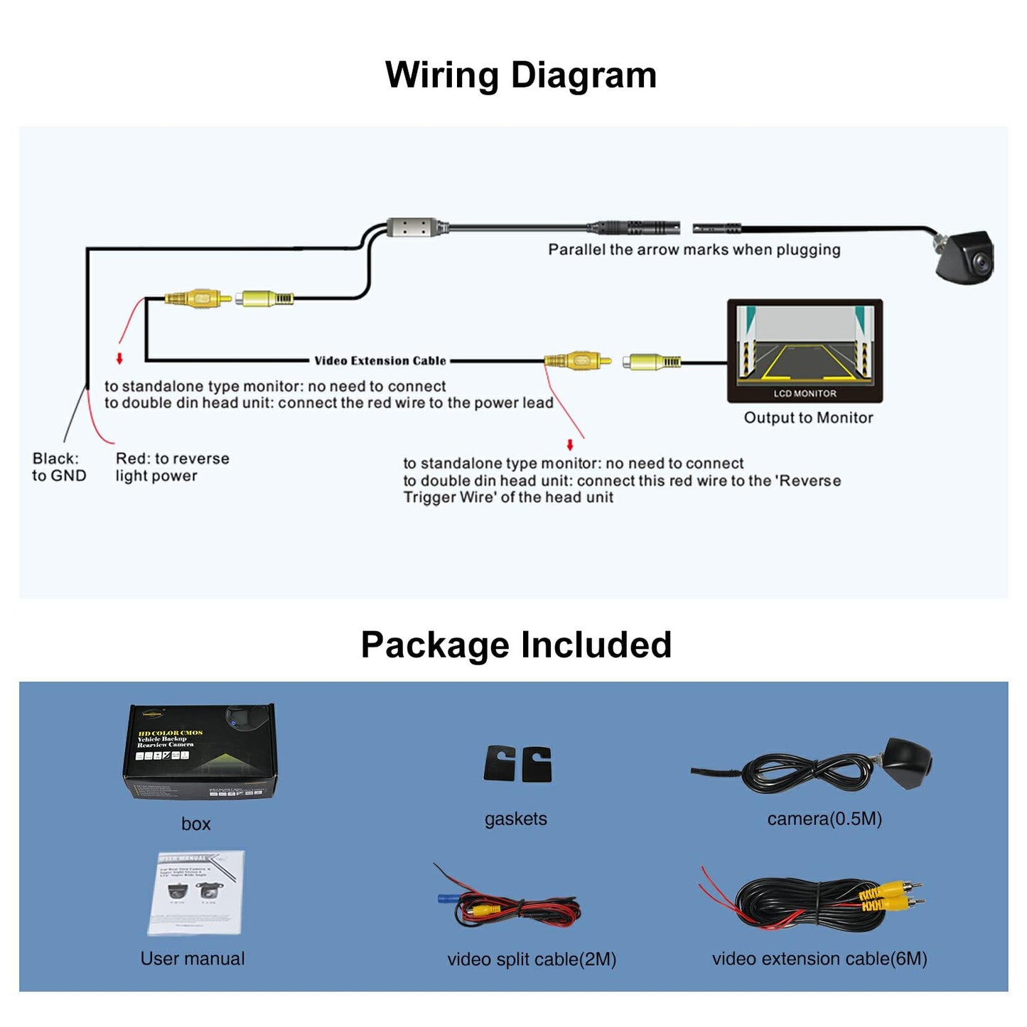 PARKVISION HD car backup camera with 142° wide angle, excellent night vision, metal housing, optional parking lines. Easy to install for added safety while reversing.