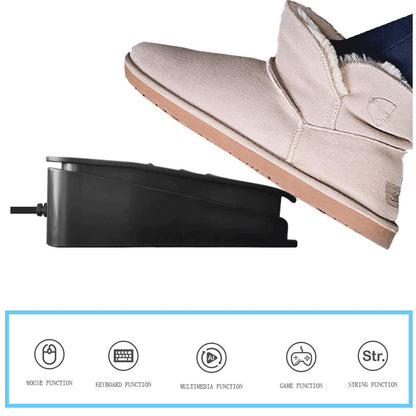 USB foot pedal, optical switch control, USB, THREE foot switches for PC, computer, keyboard, mouse, gaming, foot pedal for page turner DAW Fortnite League of Legends transcription (style1)
