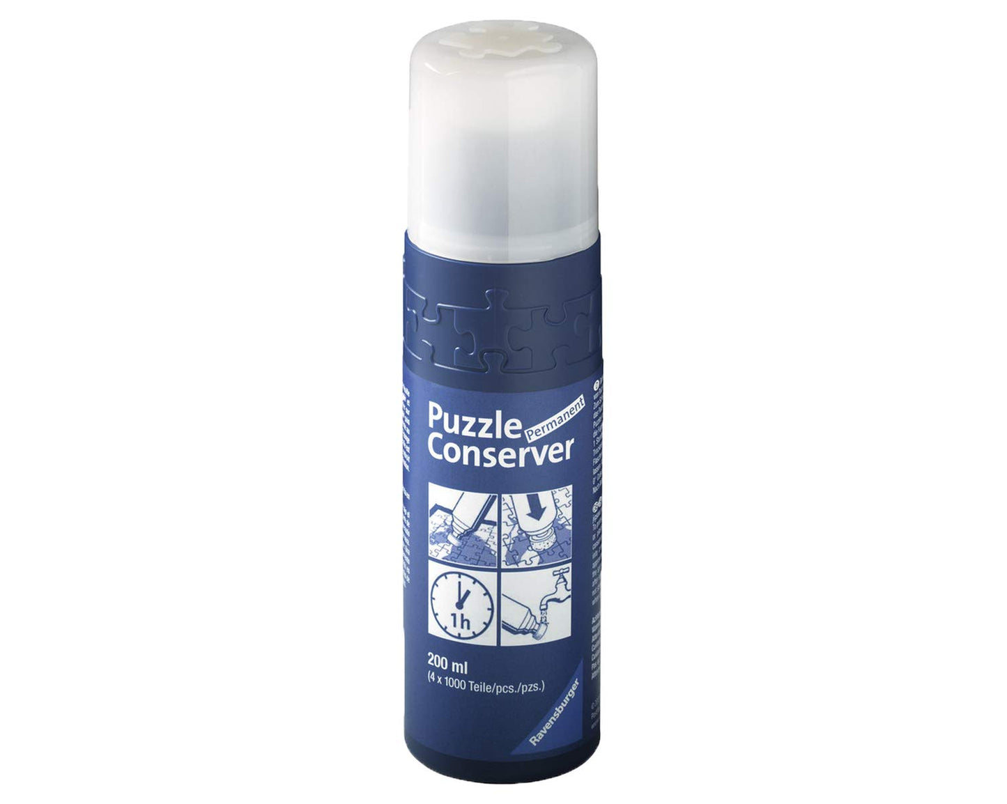 Ravensburger Puzzle Storage for puzzles with up to 1000 pieces, a combo of puzzle sorting tray & puzzle conserver - Clear puzzle glue to secure and display puzzles, 200 ml.