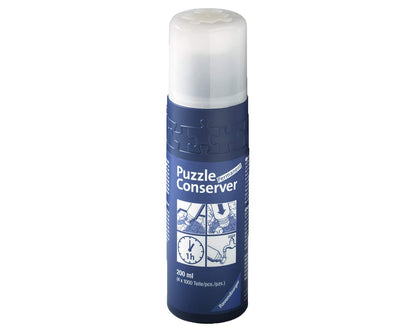 Ravensburger Puzzle Storage for puzzles with up to 1000 pieces, a combo of puzzle sorting tray & puzzle conserver - Clear puzzle glue to secure and display puzzles, 200 ml.