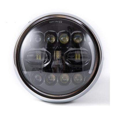 evomosa Motorcycle Headlight LED 7.5 Inch Motorcycle DRL Light Front Headlamp with Bracket (Color 2)