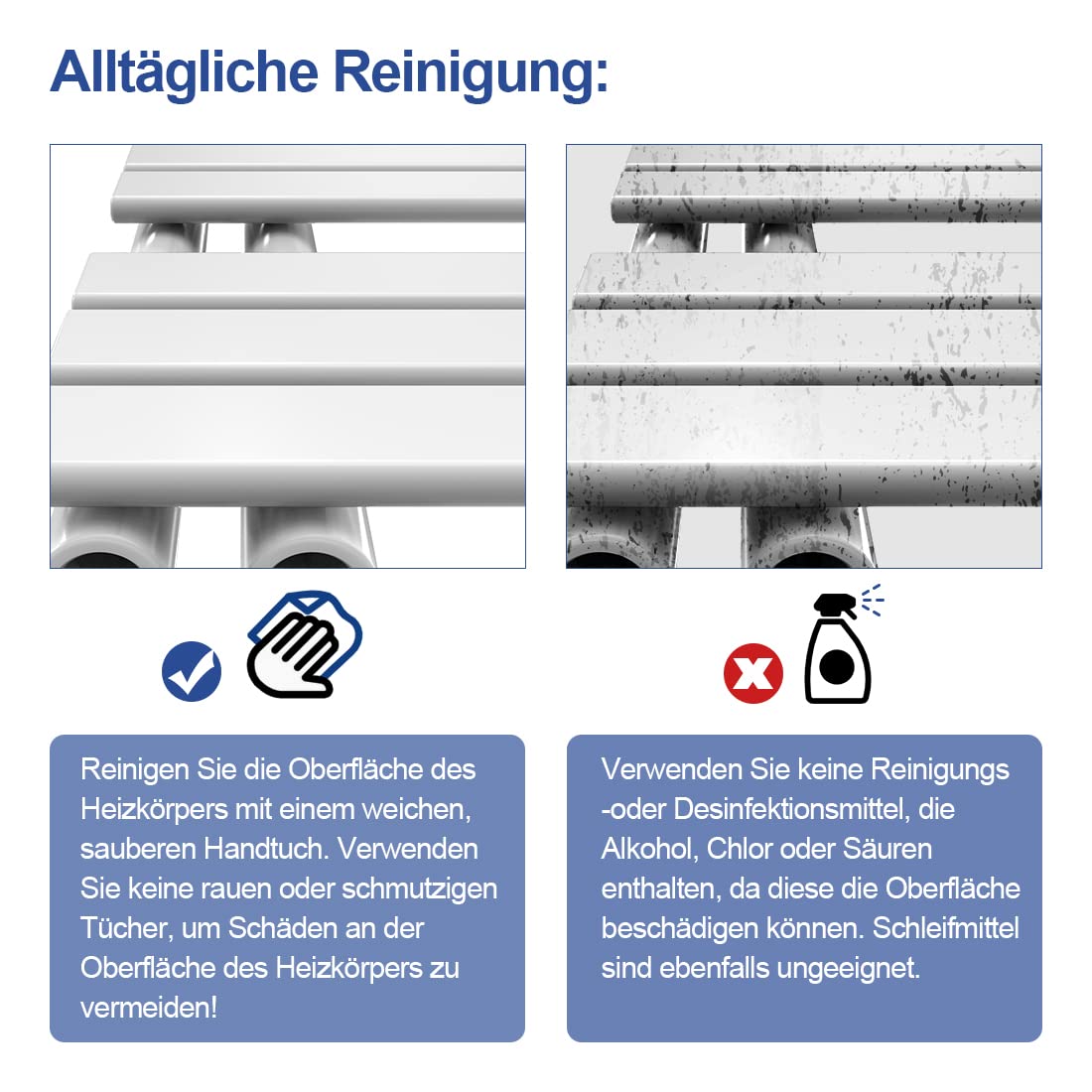 Meykoers towel radiator Flat 89x40cm Bathroom radiator Panel White Towel warmer Side connection Design radiator